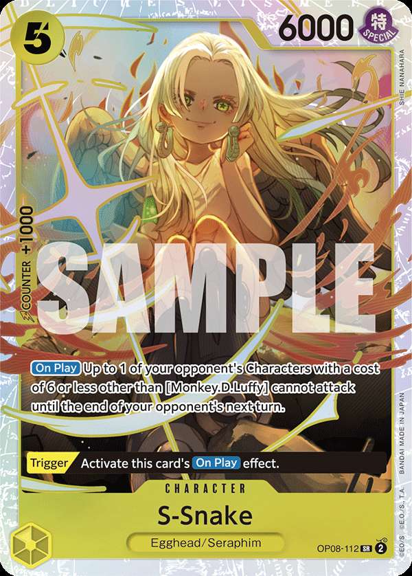 Carte One Piece S-Snake V1 OP08-112 SR Two Legends Neuf EN LorenZone
