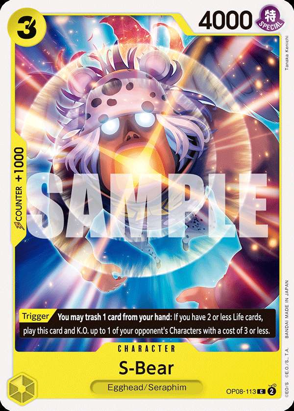 Carte One Piece S-Bear OP08-113 C Two Legends Neuf EN LorenZone