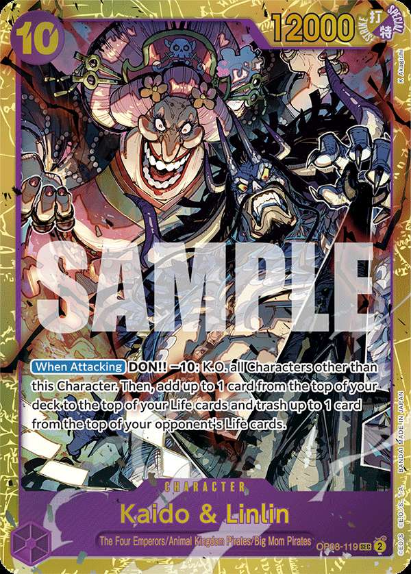 Carte One Piece Kaido & Linlin V1 OP08-119 SEC Two Legends Neuf EN LorenZone