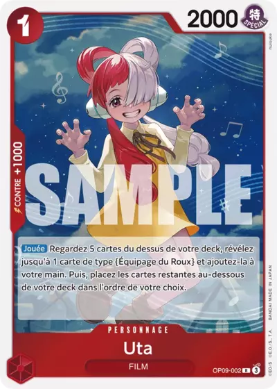 Carte One Piece Uta V1 OP09-002 R Les Nouveaux Empereurs Neuf FR LorenZone