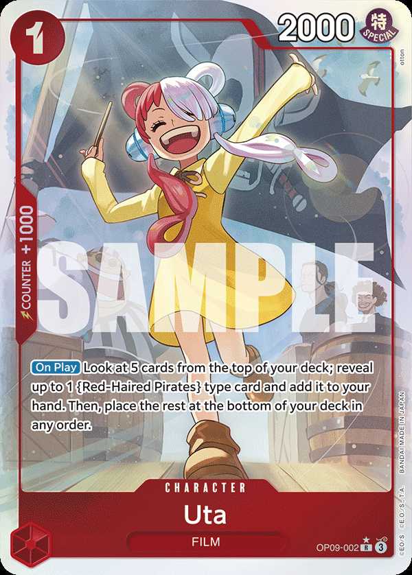 Carte One Piece Uta V2 OP09-002 R Emperors In The New World Neuf EN LorenZone