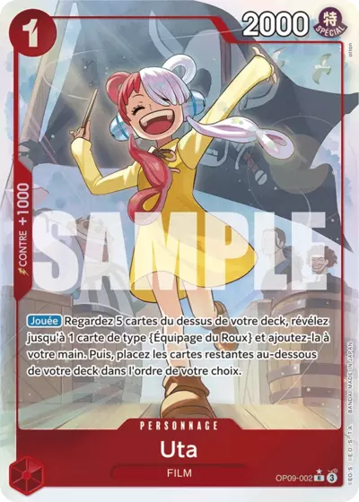 Carte One Piece Uta V2 OP09-002 R Les Nouveaux Empereurs Neuf FR LorenZone