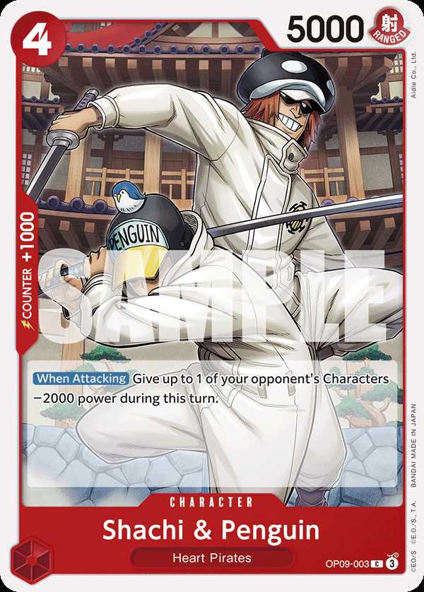 Carte One Piece Shachi & Penguin OP09-003 C Emperors In The New World Neuf EN LorenZone