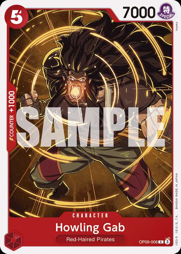 Carte One Piece Howling Gab OP09-006 C Emperors In The New World Neuf EN LorenZone