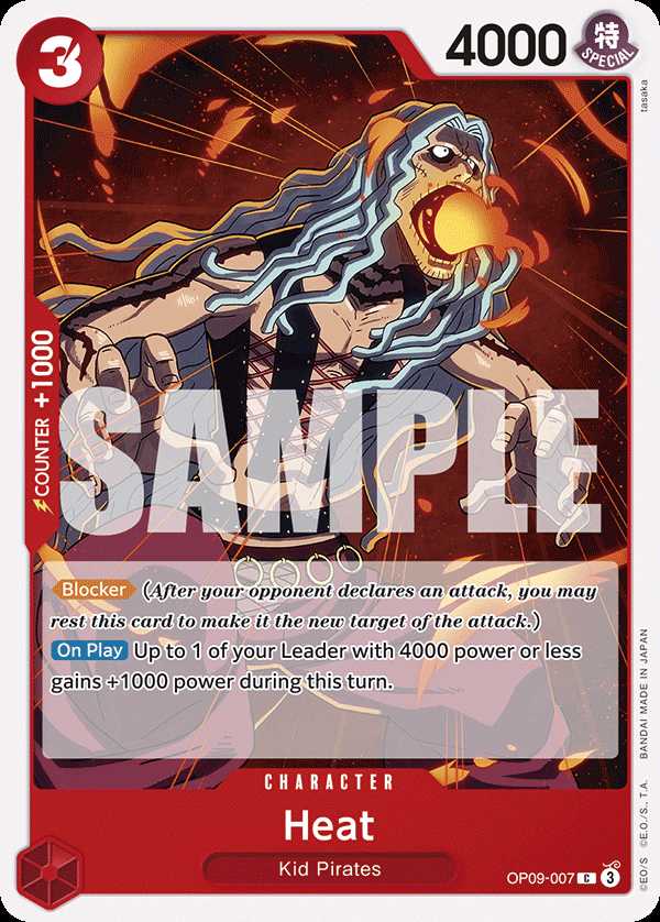 Carte One Piece Heat OP09-007 C Emperors In The New World Neuf EN LorenZone