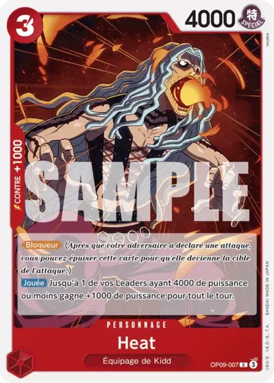 Carte One Piece Heat OP09-007 C Les Nouveaux Empereurs Neuf FR LorenZone