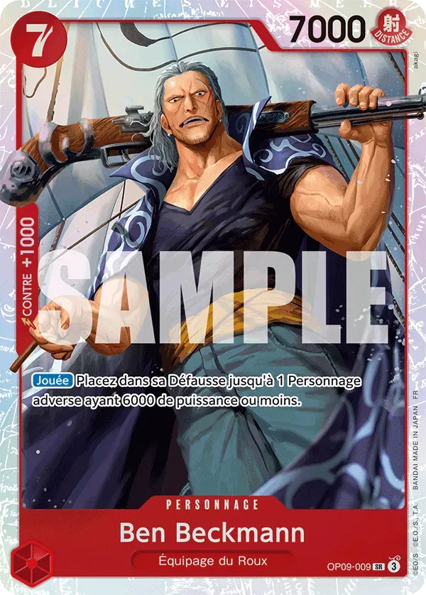 Carte One Piece Ben Beckmann - PRB02 - FR OP09-009 Super Rare The Best Vol.2 Neuf FR LorenZone