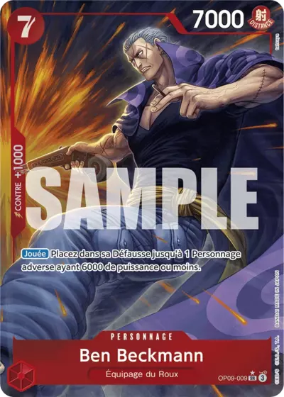Carte One Piece Benn.Beckman V2 OP09-009 SR Les Nouveaux Empereurs Neuf FR LorenZone