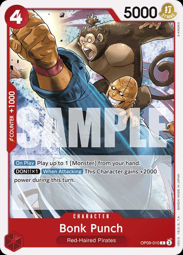 Carte One Piece Bonk Punch OP09-010 C Emperors In The New World Neuf EN LorenZone
