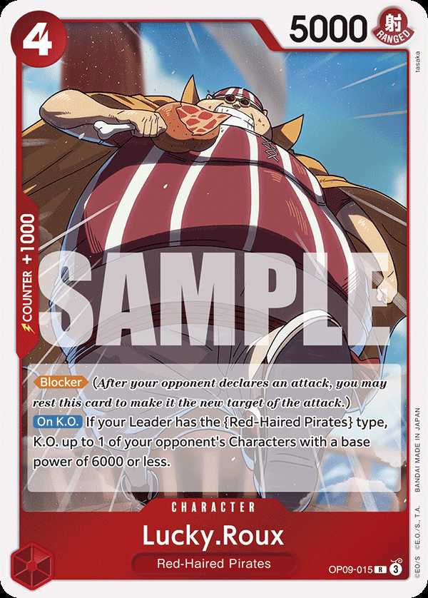 Carte One Piece Lucky.Roux OP09-015 R Emperors In The New World Neuf EN LorenZone