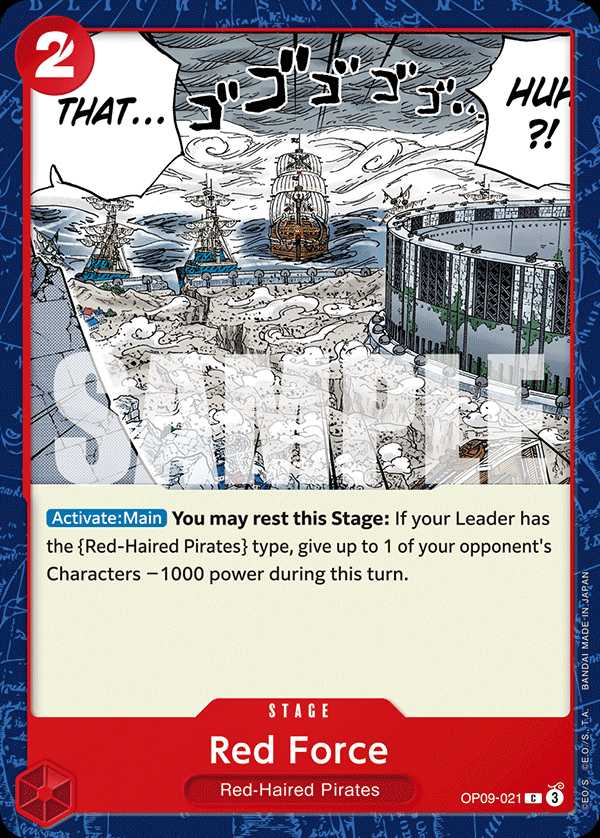 Carte One Piece Red Force OP09-021 C Emperors In The New World Neuf EN LorenZone