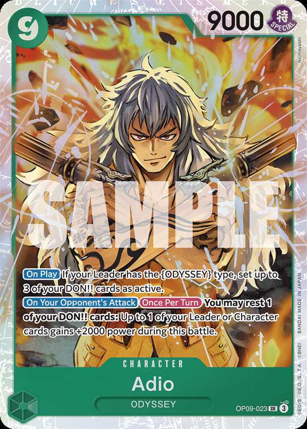 Carte One Piece Adio V1 OP09-023 SR Emperors In The New World Neuf EN LorenZone