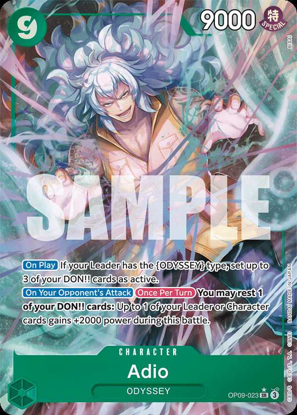 Carte One Piece Adio V2 OP09-023 SR Emperors In The New World Neuf EN LorenZone