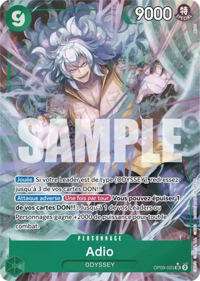 Carte One Piece Adio V2 OP09-023 SR Les Nouveaux Empereurs Neuf FR LorenZone