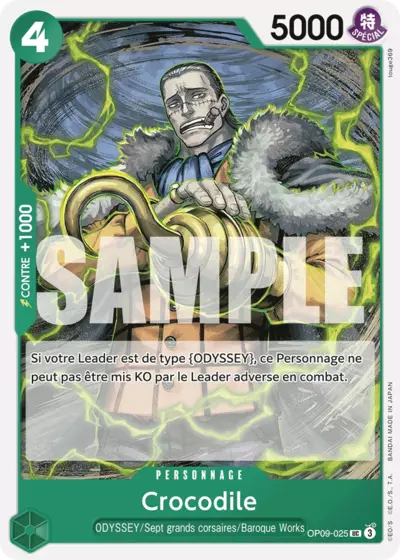 Carte One Piece Crocodile OP09-025 UC Les Nouveaux Empereurs Neuf FR LorenZone