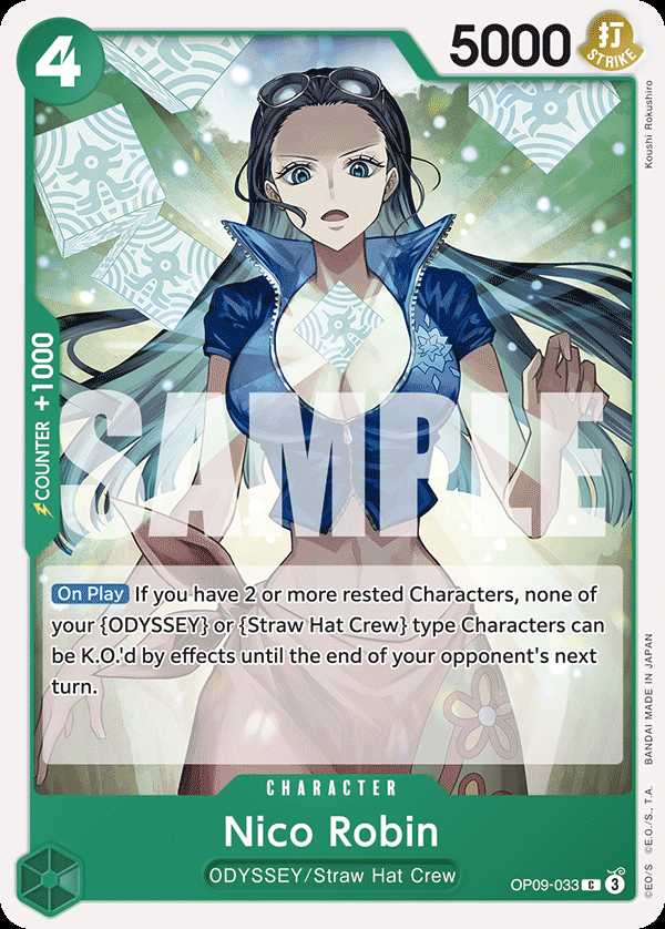 Carte One Piece Nico Robin OP09-033 C Emperors In The New World Neuf EN LorenZone