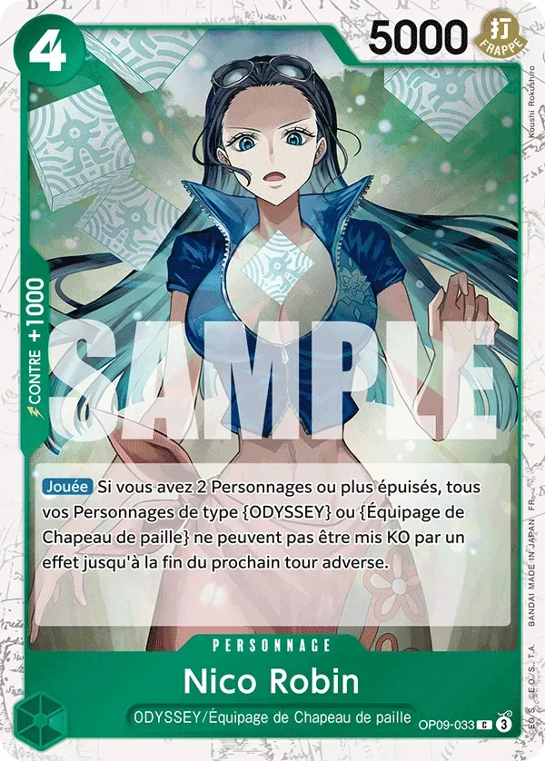 Carte One Piece Nico Robin V2 - PRB02 - FR OP09-033 Commune Foil The Best Vol.2 Neuf FR LorenZone