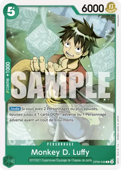 Carte One Piece Monkey.D.Luffy OP09-036 C Les Nouveaux Empereurs Neuf FR LorenZone