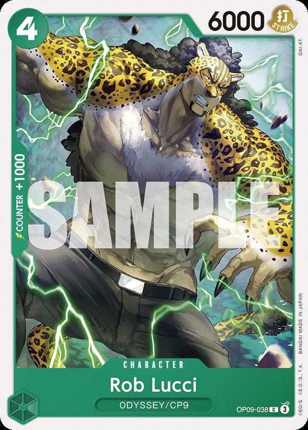 Carte One Piece Rob Lucci OP09-038 C Emperors In The New World Neuf EN LorenZone