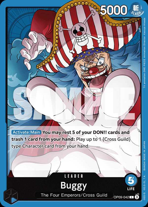 Carte One Piece Buggy V1 OP09-042 L Emperors In The New World Neuf EN LorenZone
