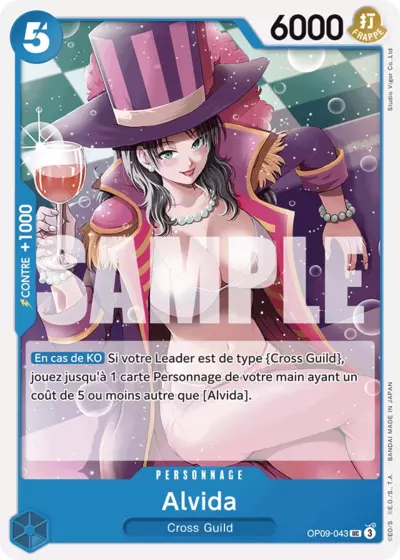 Carte One Piece Alvida OP09-043 UC Les Nouveaux Empereurs Neuf FR LorenZone