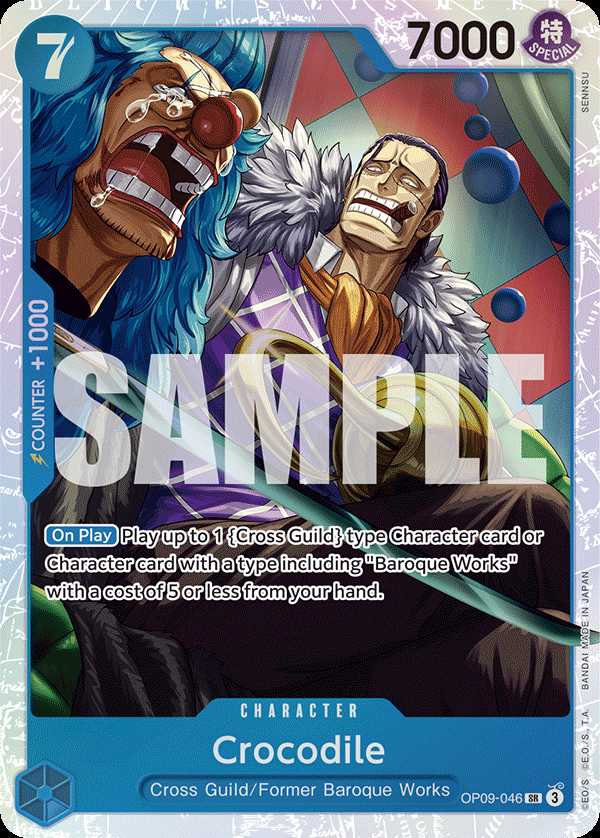 Carte One Piece Crocodile V1 OP09-046 SR Emperors In The New World Neuf EN LorenZone