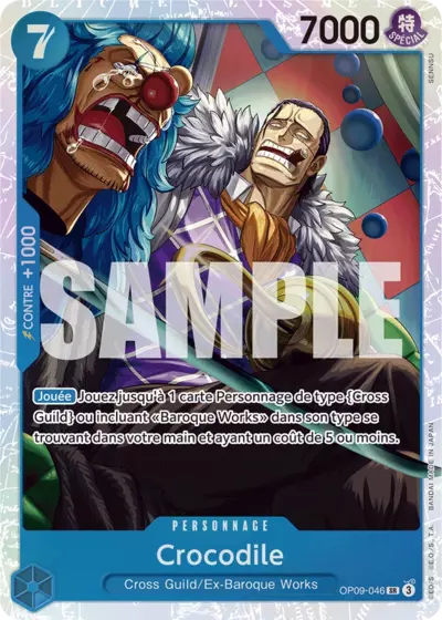 Carte One Piece Crocodile V1 OP09-046 SR Les Nouveaux Empereurs Neuf FR LorenZone