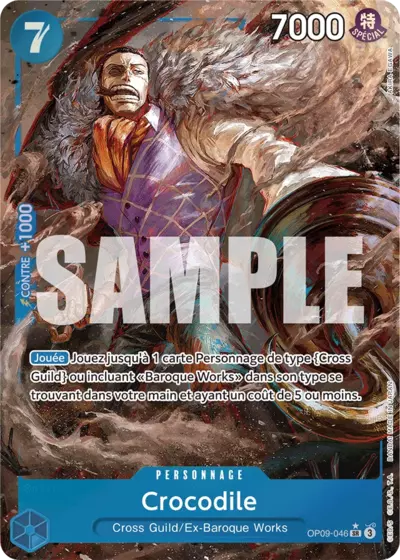 Carte One Piece Crocodile V2 OP09-046 SR Les Nouveaux Empereurs Neuf FR LorenZone