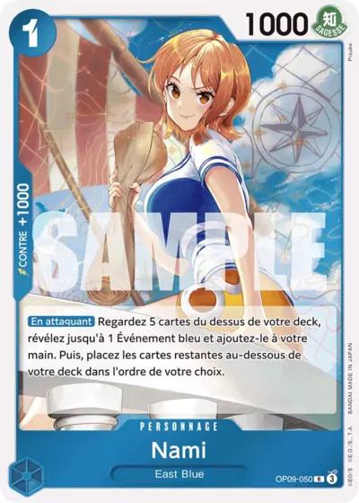 Carte One Piece Nami V1 OP09-050 R Les Nouveaux Empereurs Neuf FR LorenZone