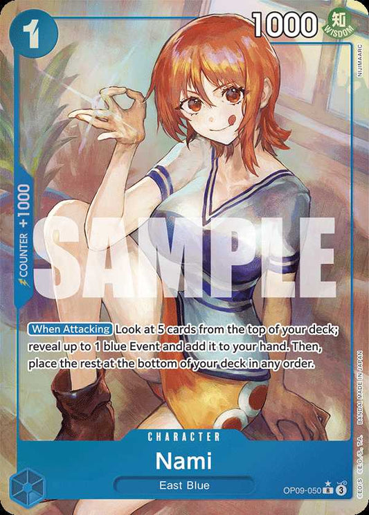 Carte One Piece Nami V2 OP09-050 R Emperors In The New World Neuf EN LorenZone