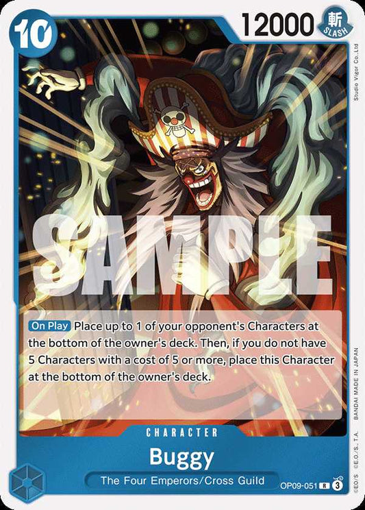 Carte One Piece Buggy V1 OP09-051 R Emperors In The New World Neuf EN LorenZone