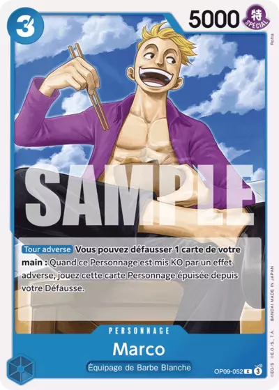 Carte One Piece Marco OP09-052 C Les Nouveaux Empereurs Neuf FR LorenZone
