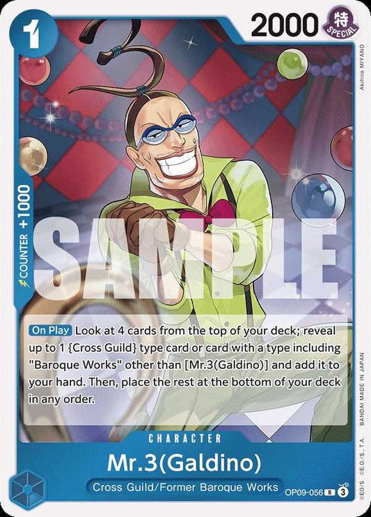 Carte One Piece Mr.3 (Galdino) OP09-056 R Emperors In The New World Neuf EN LorenZone