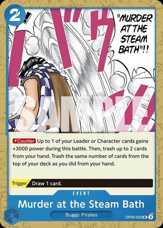 Carte One Piece Murder at the Steam Bath OP09-059 UC Emperors In The New World Neuf EN LorenZone