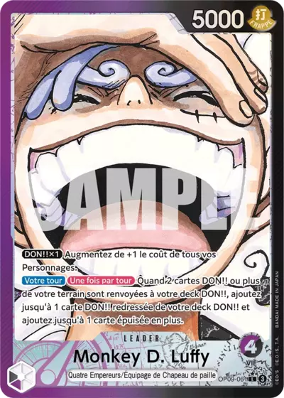 Carte One Piece Monkey.D.Luffy V2 OP09-061 L Les Nouveaux Empereurs Neuf FR LorenZone