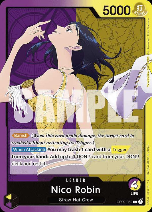 Carte One Piece Nico Robin V1 OP09-062 L Emperors In The New World Neuf EN LorenZone