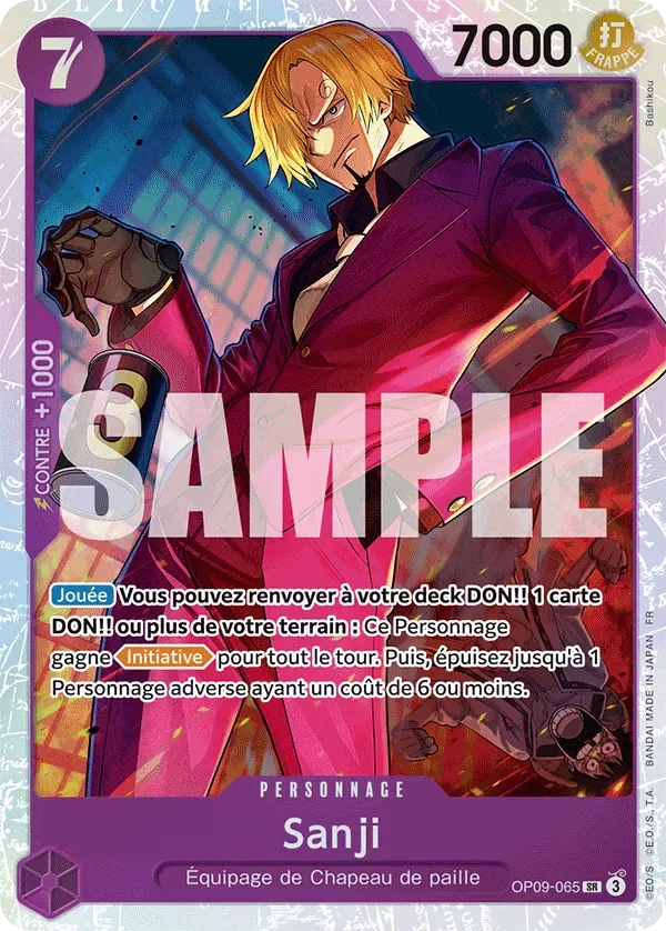 Carte One Piece Sanji - PRB02 - FR OP09-065 Super Rare The Best Vol.2 Neuf FR LorenZone