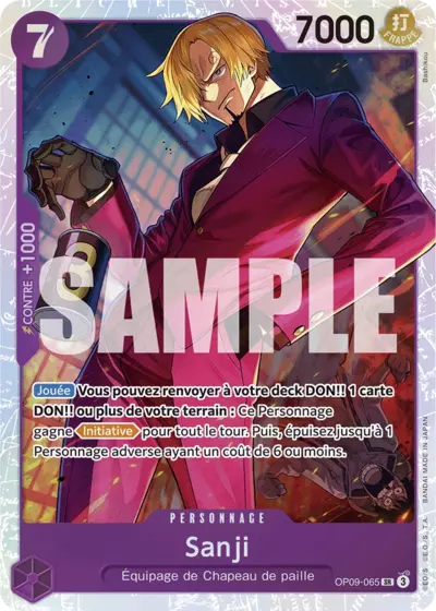 Carte One Piece Sanji V1 OP09-065 SR Les Nouveaux Empereurs Neuf FR LorenZone