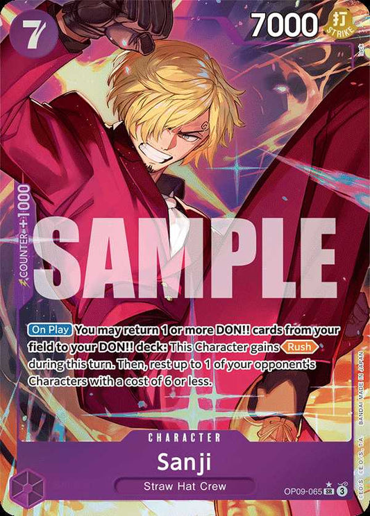 Carte One Piece Sanji V2 OP09-065 SR Emperors In The New World Neuf EN LorenZone