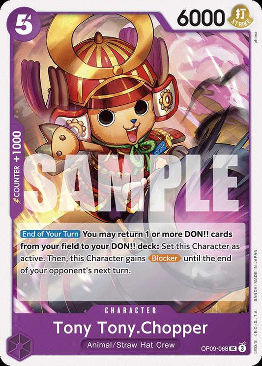 Carte One Piece Tony Tony.Chopper OP09-068 UC Emperors In The New World Neuf EN LorenZone
