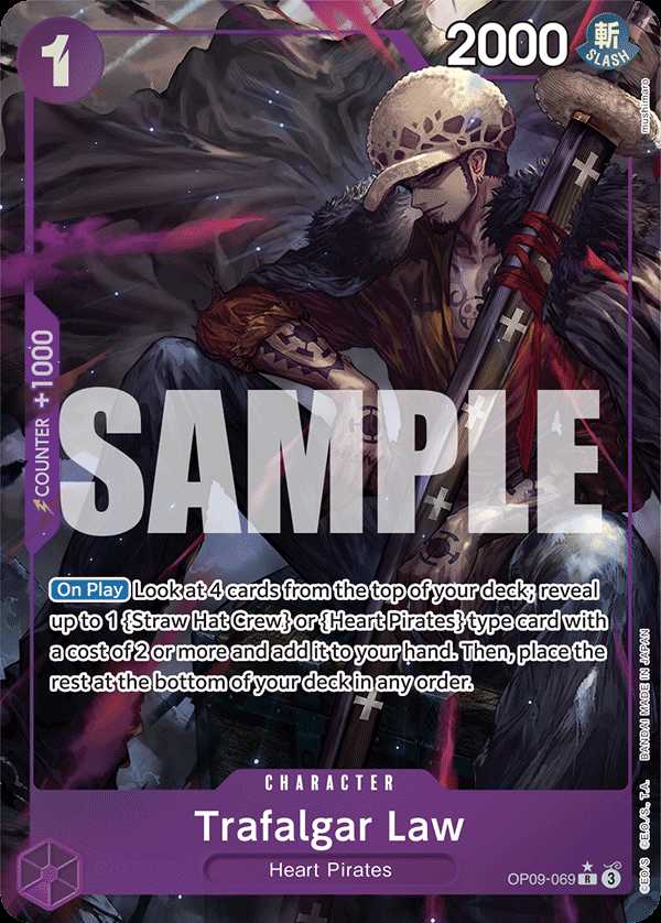 Carte One Piece Trafalgar Law V2 OP09-069 R Emperors In The New World Neuf EN LorenZone