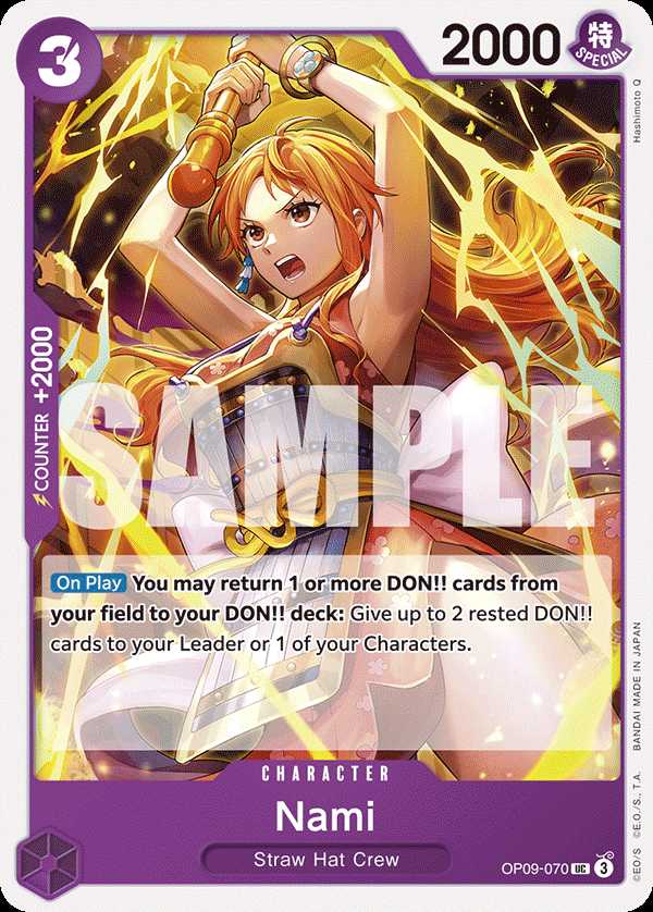 Carte One Piece Nami OP09-070 UC Emperors In The New World Neuf EN LorenZone