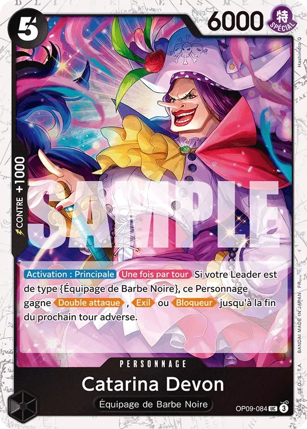 Carte One Piece Catarina Devon V2 - PRB02 - FR OP09-084 Peu Commune Foil The Best Vol.2 Neuf FR LorenZone