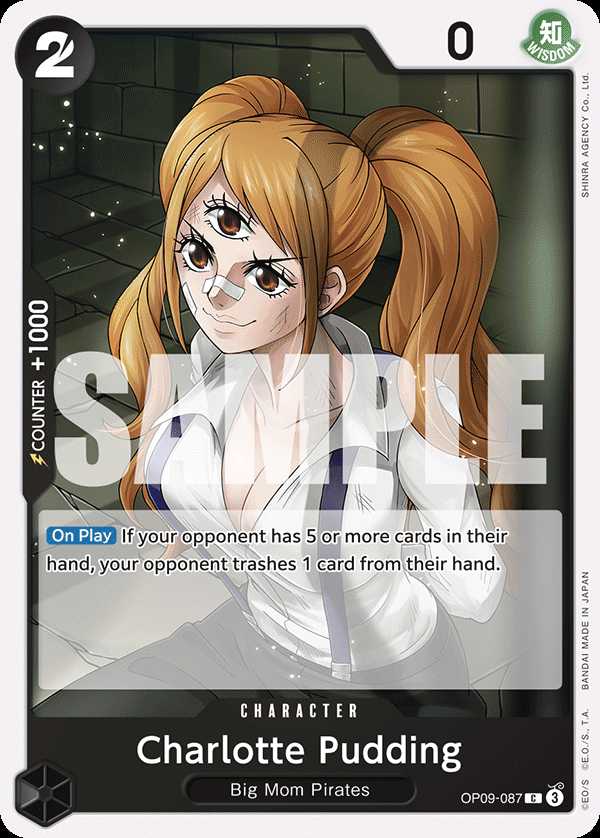 Carte One Piece Charlotte Pudding OP09-087 C Emperors In The New World Neuf EN LorenZone