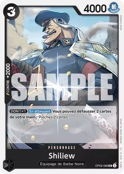 Carte One Piece Shiryu OP09-088 UC Les Nouveaux Empereurs Neuf FR LorenZone