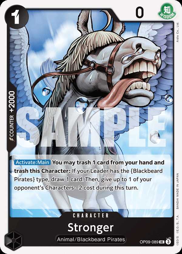 Carte One Piece Stronger OP09-089 UC Emperors In The New World Neuf EN LorenZone
