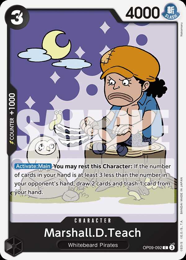 Carte One Piece Marshall.D.Teach OP09-092 C Emperors In The New World Neuf EN LorenZone