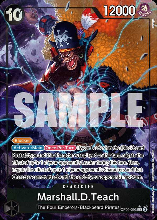 Carte One Piece Marshall.D.Teach V2 OP09-093 SR Emperors In The New World Neuf EN LorenZone