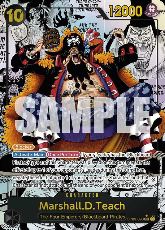 Carte One Piece Marshall.D.Teach V3 OP09-093 SR Emperors In The New World Neuf EN LorenZone