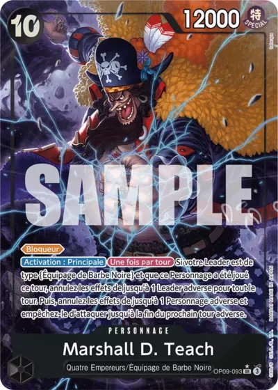 Carte One Piece Marshall D.Teach V2 OP09-093 SR Les Nouveaux Empereurs Neuf FR LorenZone